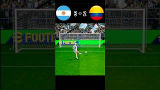 Argentina vs Colombia  Football match  Penalty shoot by efootball 🤗 realistic pes gaming 🤗 [upl. by Drofdarb103]