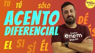 ACENTO DIFERENCIAL ACENTO DIACRÍTICO  Resumo de Espanhol para o Enem [upl. by Ikik]