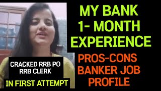 BANKER JOB PROFILE 🫡PROS amp CONS 🩵 🩷MY 1 MONTH BANK EXPERIENCE🫠 [upl. by Niro372]