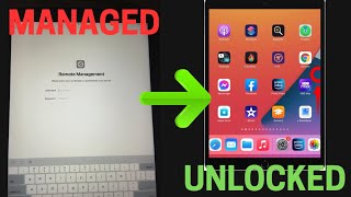 How to UNLOCK a Managed iPad with A REMOVAL PASSWORD [upl. by Hildagard133]