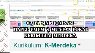 Cara Sinkronisasi Mapel Kurikulum Merdeka di SIMPATIKA [upl. by Fransen]