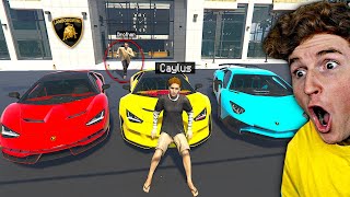 Stealing EVERY CAR From LAMBORGHINI DEALERSHIP In GTA 5 Roleplay [upl. by Anitsirhc48]