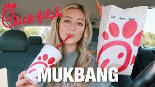 CHICKFILA MUKBANG  Q amp A [upl. by Arimahs]