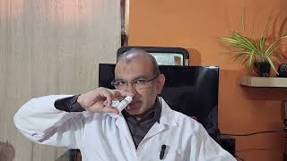 Technique of using steroid nasal spray  Hindi  Patient teaching programme [upl. by Pimbley]