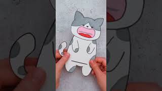 FUN DIY Cutest Cat Paper Toys shorts papercraft [upl. by Nedap]