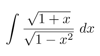 Integral of sqrt1xsqrt1x2 substitution [upl. by Tewfik]