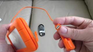 LaCie Rugged Thunderbolt Hard Drive Review Setup  Unboxing [upl. by Drahsir]