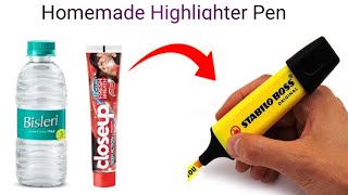 Diy highlighter Pen without paintsHow to make highlighter Pen at homeDiy highlighters [upl. by Marilin]