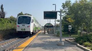 6 Car Consist Go Train Set With Cem Cab 340 Departs Centennial Stn Markham [upl. by Inoek]