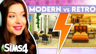 Modern vs Retro Build Challenge in The Sims 4 [upl. by Phyllis]