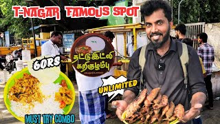 ₹60 UNLIMITED NON VEG MEALS 💢TNAGAR SADIQXPLORE [upl. by Pilar]