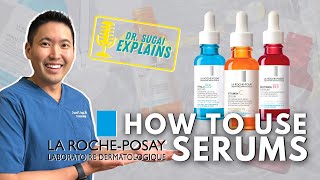 Dermatologist Explains How to Use La RochePosay Serums in your AntiAging Skincare Routine [upl. by Shanon]