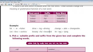 VIII 8th Std Vocabulary Prefix Suffix and Syllabification [upl. by Slaughter]