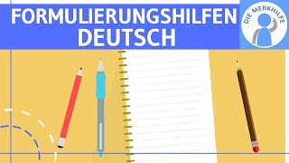 Formulierungshilfen für Texte  Überleitungen amp Satzanfänge  Sprache in Texten verbessern Beispiel [upl. by Eisinger]