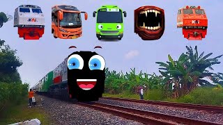 Mari Bermain Tebak Gambar Kereta Api Lucu CC203 Bus Pariwisata Rogi Train Eater CC201 Red n Blue [upl. by Kopple]