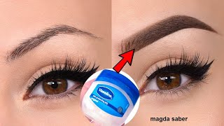 Vaseline for thicker eyebrows in one day  How to thicken eyebrows [upl. by Nnylkoorb]