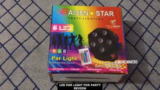 Chepest Par 6 Led Lightpar led light for party usebest par led light for small showsparledlights [upl. by Hamrnand]