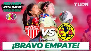 HIGHLIGHTS  Necaxa vs América  Liga Mx Femenil  CL2024 J2  TUDN [upl. by Sheryle]