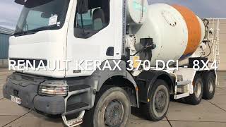 Degroote Trucks Renault Kerax 370 DCi  8x4 concrete mixer for sale [upl. by Sredna]