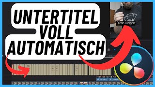 UNTERTITEL in DaVinci Resolve AUTOMATISCH erstellen [upl. by Keese]