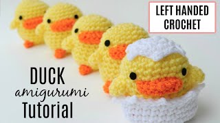 LEFT HANDED CROCHET Duck Tutorial 🐤 for Beginner [upl. by Tova29]