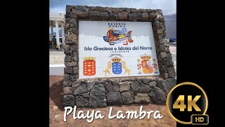 Playa Lambra  La Graciosa Canary Islands 2nd video Naked beach walk fkk naturereserve [upl. by Artiek]