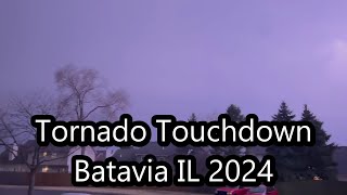 Tornado warning Feb 27 2024 Batavia IL [upl. by Ahsauqal]