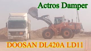 Wheelloader Sy Actros Damper Par Loading [upl. by Enelyar393]