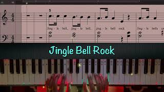 Jingle Bell Rock with lyrics  Sheet Music  Piano [upl. by Gibson]