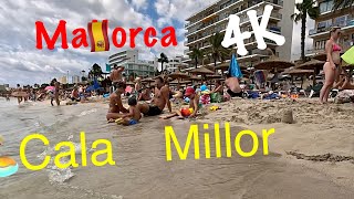 Beach walk 🏖️Cala Millor Mallorca 📷4K60 [upl. by Apfelstadt]