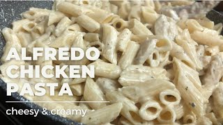 Chicken Alfredo Pasta Creamy Alfredo Sauce Pasta 4K [upl. by Nairred]