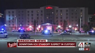 Downtown KCK standoff suspect in custody [upl. by Nahgrom]