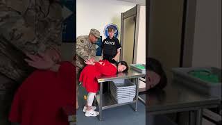 Wife Gets Military Surprise At Security 🎖️ shorts [upl. by Gittel]