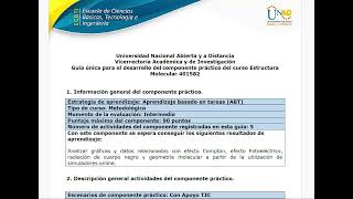 componente práctico del curso Estructura Molecular 401582 [upl. by Josefa]