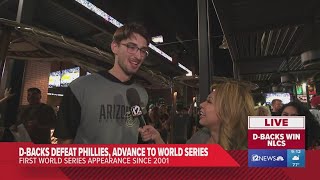 More than 400 fans celebrate Diamondbacks win at Phoenix watch party [upl. by Naras370]