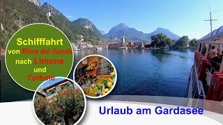 Italien Gardasee  Schifffahrt von Riva del Garda  Limone  Torbole [upl. by Urbanus]