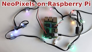 How to Use Addressable RGB LED NeoPixels WS2812B WS2811 SK6812 etc on Raspberry Pi Computer [upl. by Ggerk649]