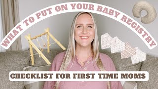 WHAT TO PUT ON YOUR BABY REGISTRY  baby registry checklist for first time moms  baby essentials [upl. by Valene441]