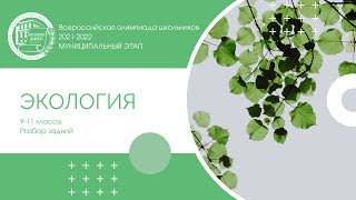 Муниципальный этап 20212022 учг Экология 911 классы Разбор заданий [upl. by Ednihek]