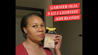 Garnier Olia 9 121 Lightest Ash Blonde Hair Color hair beauty haircolor [upl. by Pompei]