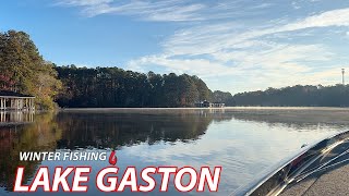 Winter Bass Fishing  Lake Gaston 2024 [upl. by Klump]