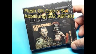 ABTEILUNG 502 FLESH OIL COLORS SET ABT301  AK INTERACTIVE [upl. by Kamila614]