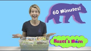 1 Hour of Hazels Mom videos for Toddlers Shapes fruits and veggies opposites and more [upl. by Ylehsa393]