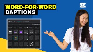 How to Quickly Make WordforWord or OneWord Subtitles in CapCut for Desktop [upl. by Dieball790]