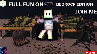 FULL FUN ON BEDROCK EDITION WITH MY BROTHER DGamingLive AND FRIENDS [upl. by Issim]