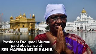 President Droupadi Murmu paid obeisance at Sri Harmandir Sahib in Amritsar [upl. by Muldon]