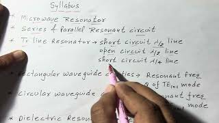 Microwave Resonators Syllabus Topics Covered  R K Classes  Join Telegram for PDF Notes [upl. by Ecnarrot874]