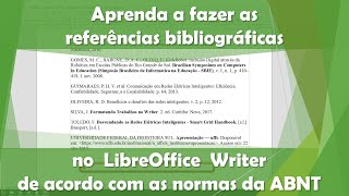 P8 Referências bibliográficas de acordo com as normas da ABNT no LibreOffice Writer  Zotero  TCC [upl. by Anilev234]