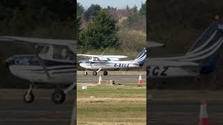 Cessna 152 landing at Blackbushe Airport cessna152 blackbusheairport aviation [upl. by Ert]