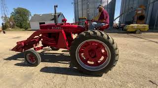 1948 International Farmall M 2WD WF gas engine 1 hyd 540 PTO wheel weights whyd loader [upl. by Ennovaj]